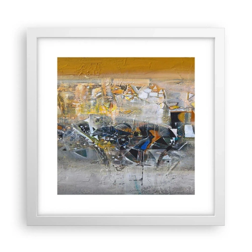 Plakat w białej ramie - Wszystko się poukłada - 30x30 cm