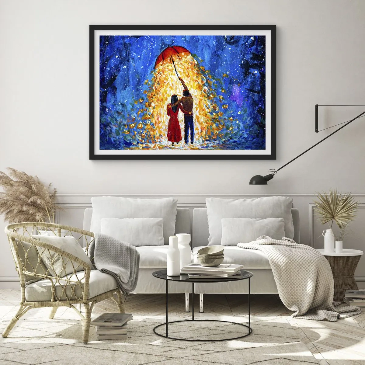 Plakat w czarnej ramie - Magia deszczowego wieczoru? - 40x30 cm