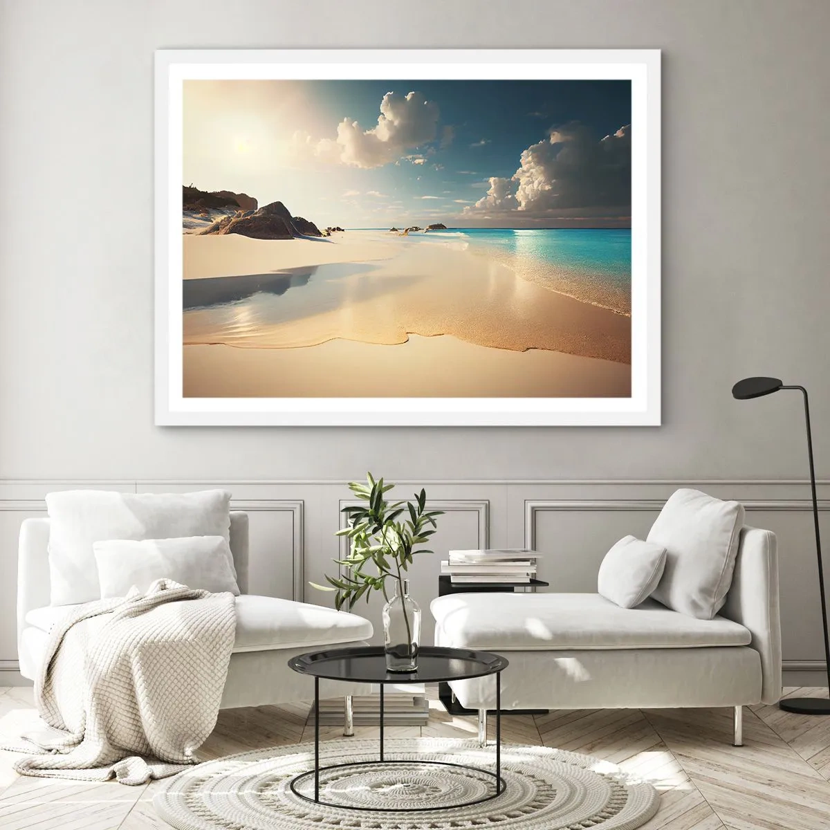 Plakat w białej ramie - Wymarzony dzień - 100x70 cm