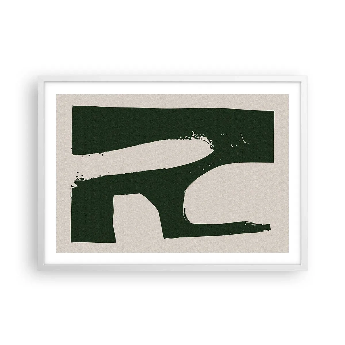 Plakat w białej ramie - Zatoki bieli - 70x50 cm