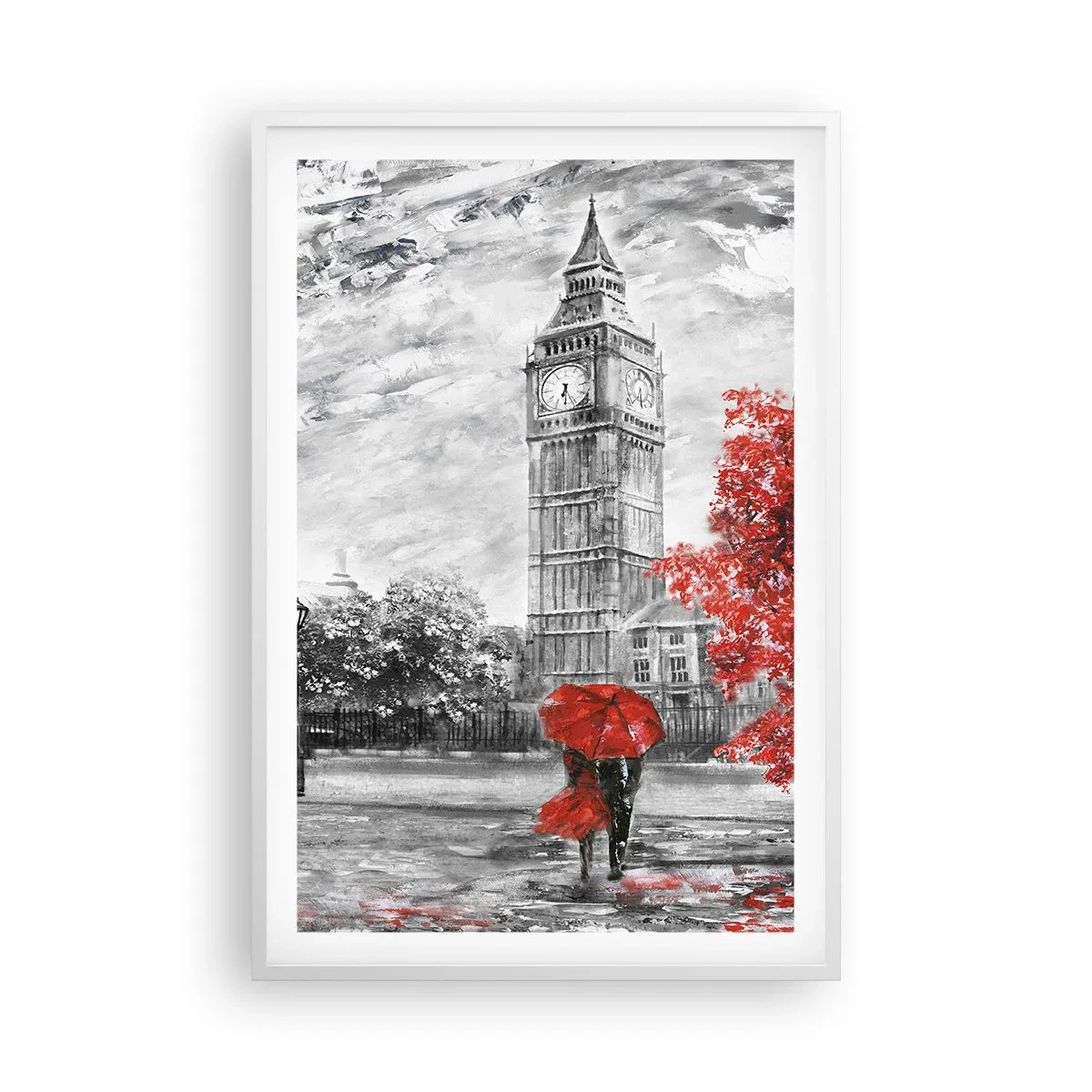 Plakat w białej ramie - Ekscytujący dzień - 61x91 cm