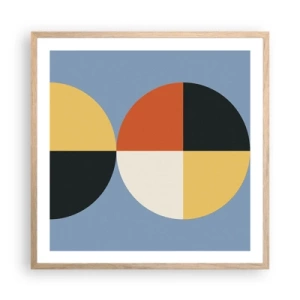 Plakat w ramie jasny dąb - Patrz i licz - 60x60 cm