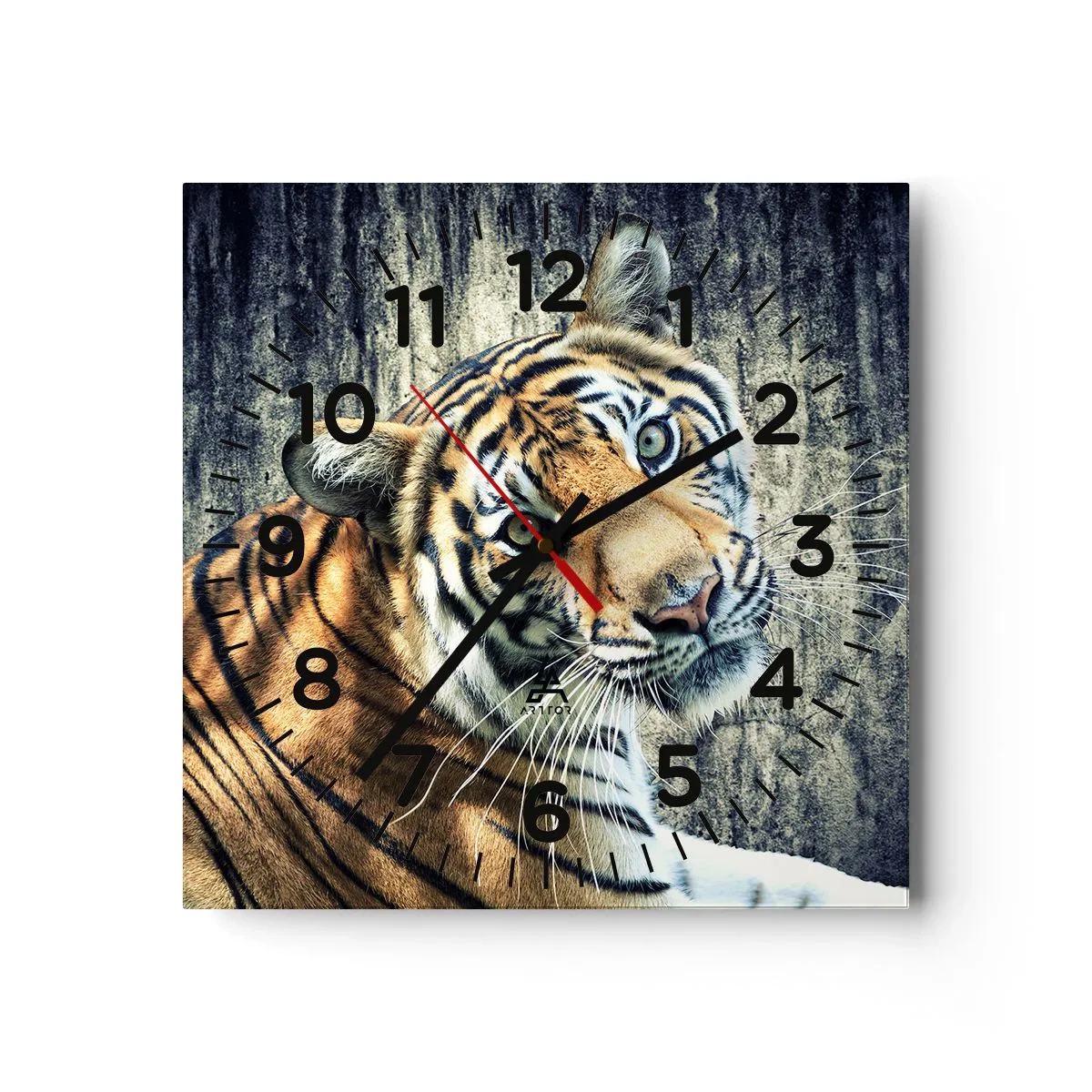 Zegar ścienny - Portret w strugach światła - 40x40 cm