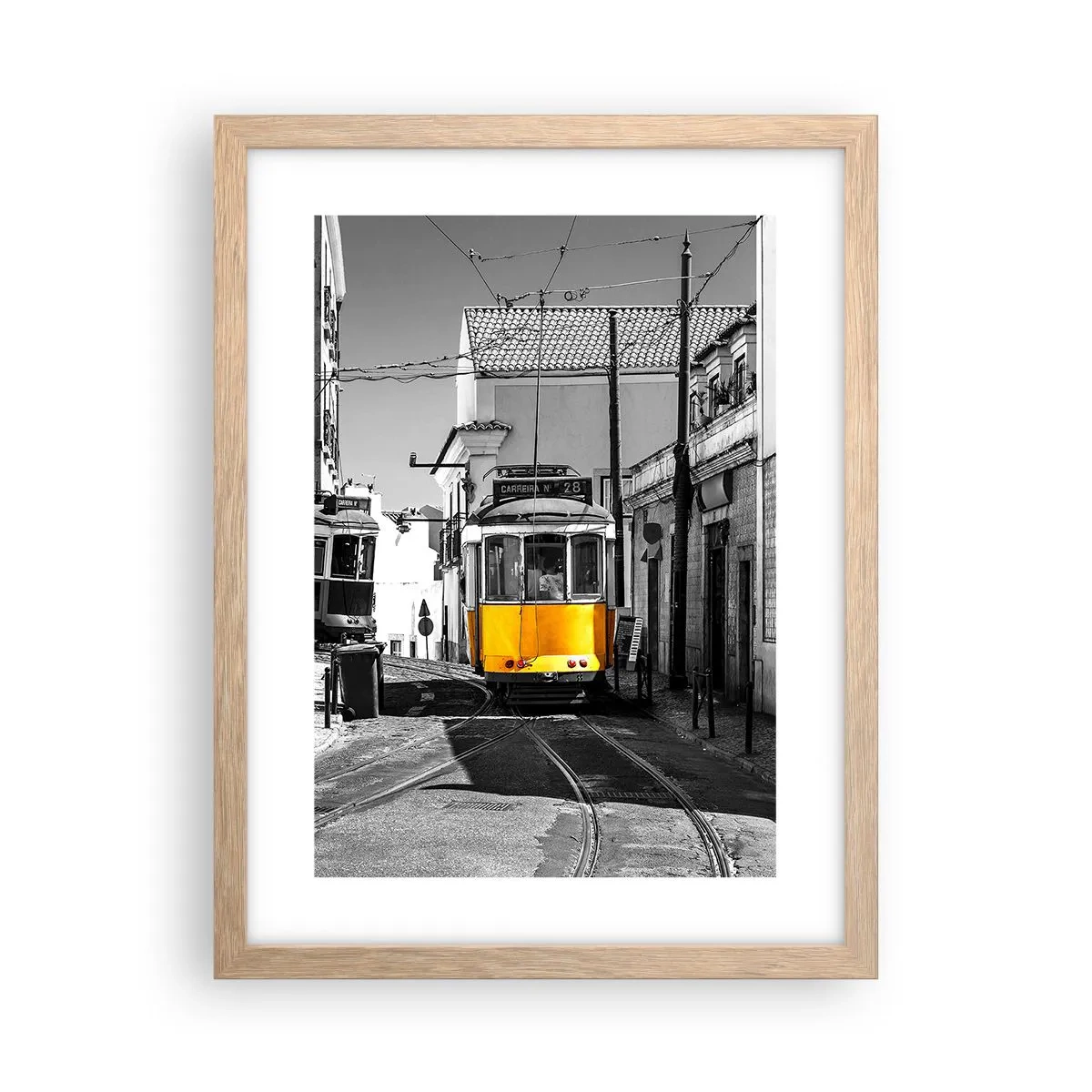 Plakat w ramie jasny dąb - Duch Lizbony - 30x40 cm