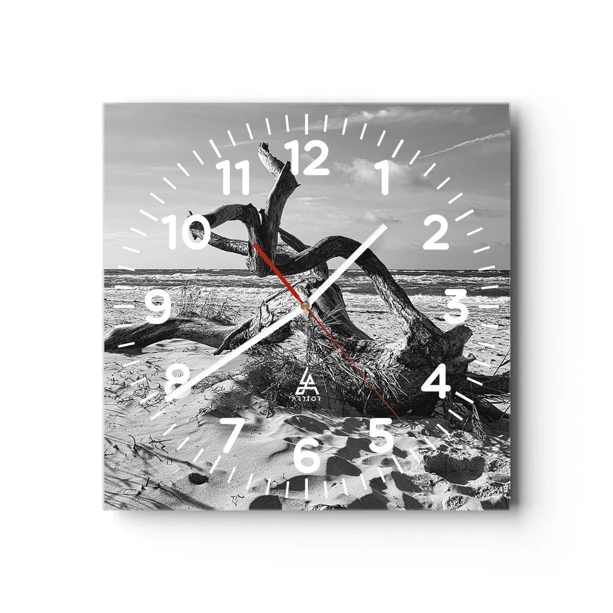 Zegar ścienny - Morska rzeźba - 30x30 cm