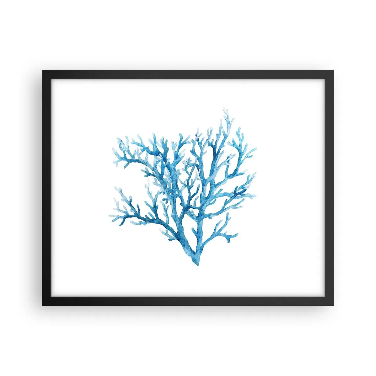 Plakat w czarnej ramie - Morski filigran - 50x40 cm