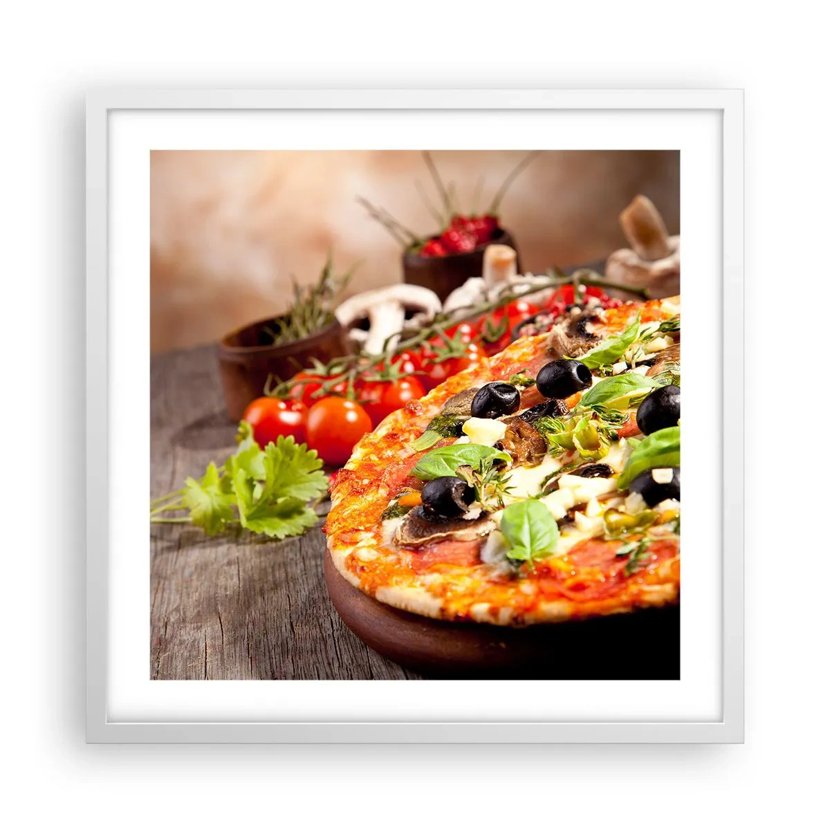 Plakat w białej ramie - Z tellurycznych ingrediencji - 50x50 cm