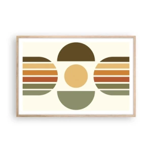 Plakat w ramie jasny dąb - W kolorach ziemi - 91x61 cm