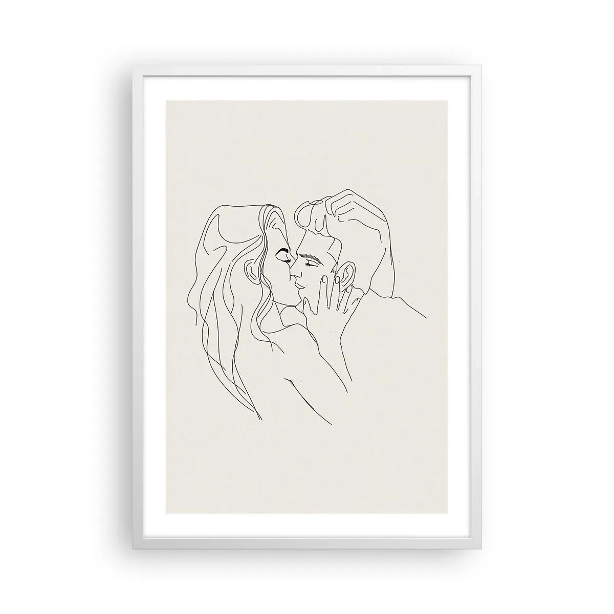 Plakat w białej ramie - Splątani uczuciem - 50x70 cm
