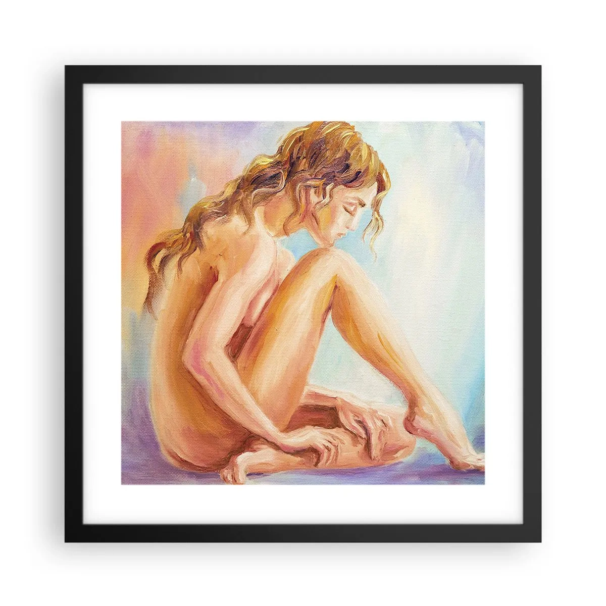 Plakat w czarnej ramie - Akt młodości - 40x40 cm