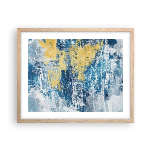 Plakat w ramie jasny dąb - Abstrakcja pełna pogody - 50x40 cm