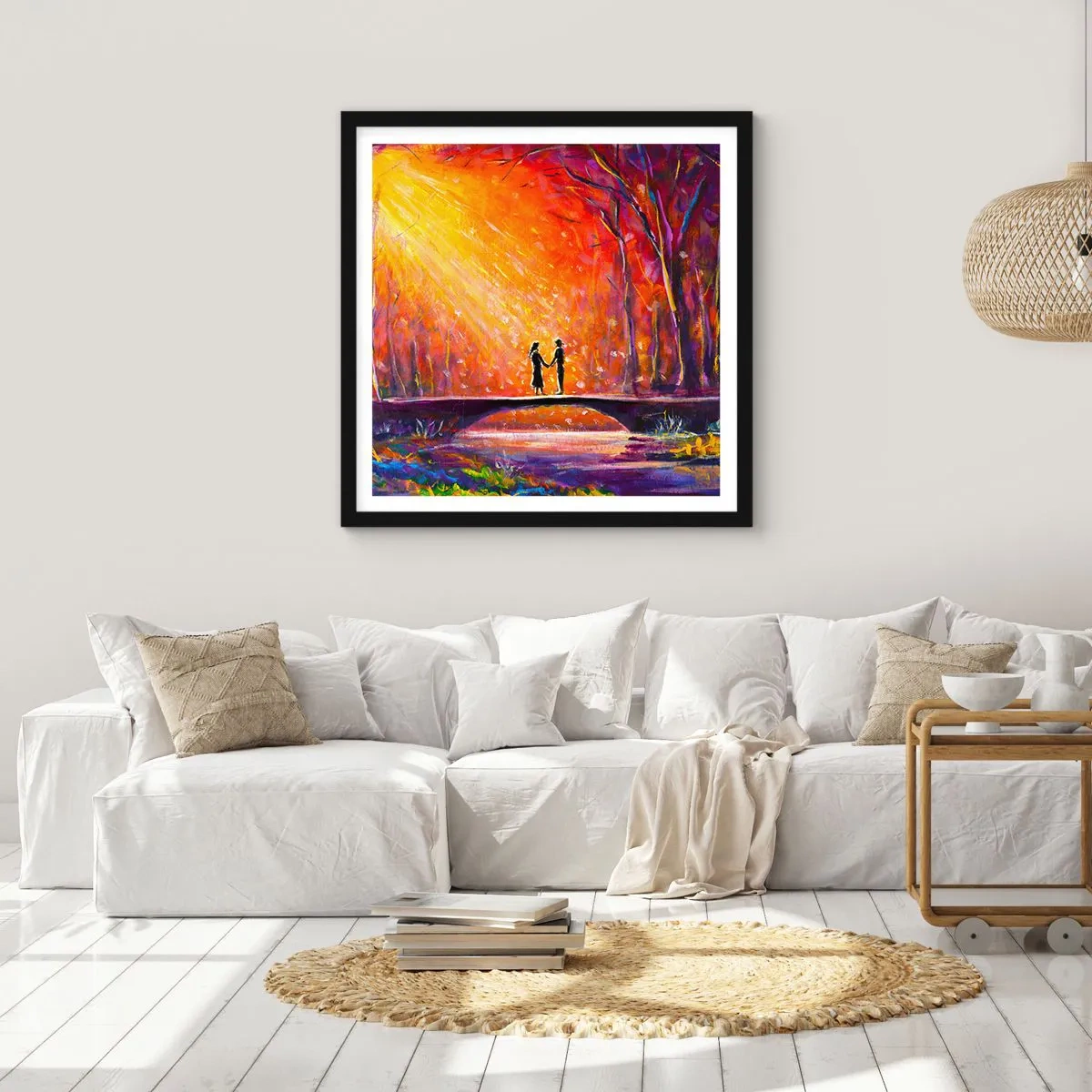 Plakat w czarnej ramie - Niebo ich też kocha - 50x50 cm
