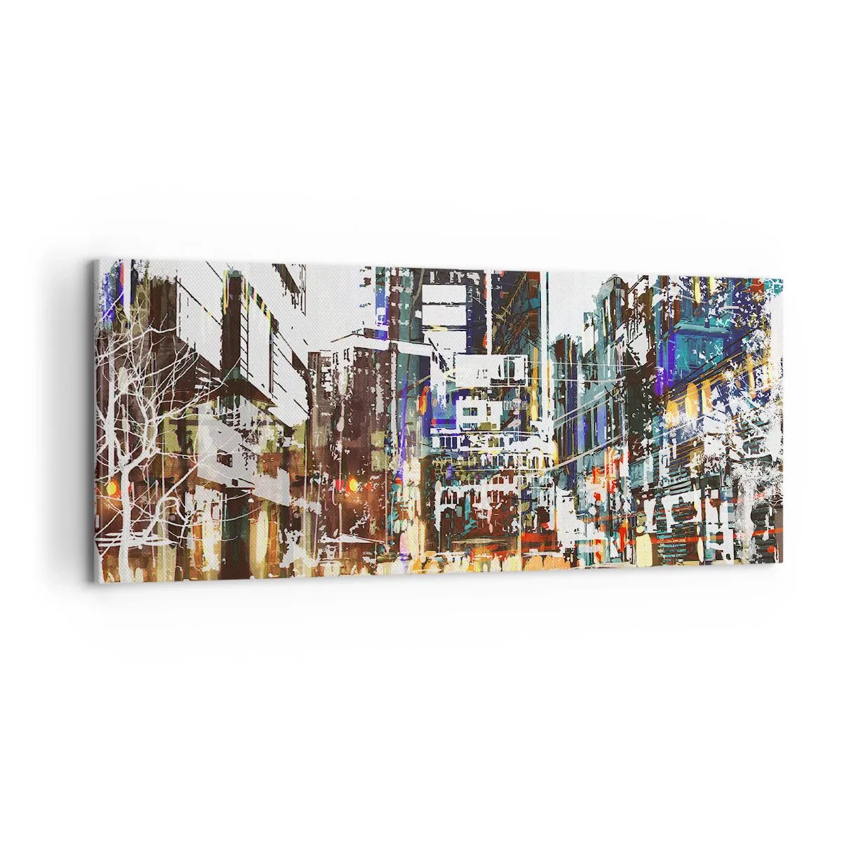 Obraz na płótnie - Miasto migotliwe - 100x40 cm