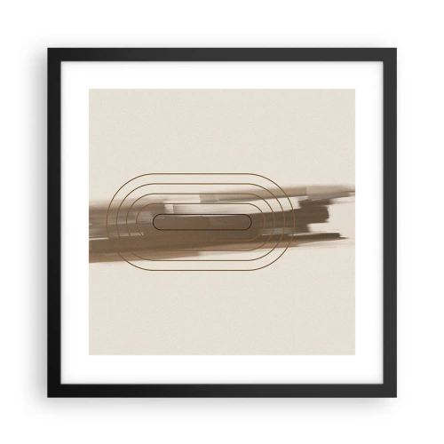 Plakat w czarnej ramie - Powiew szarości - 40x40 cm