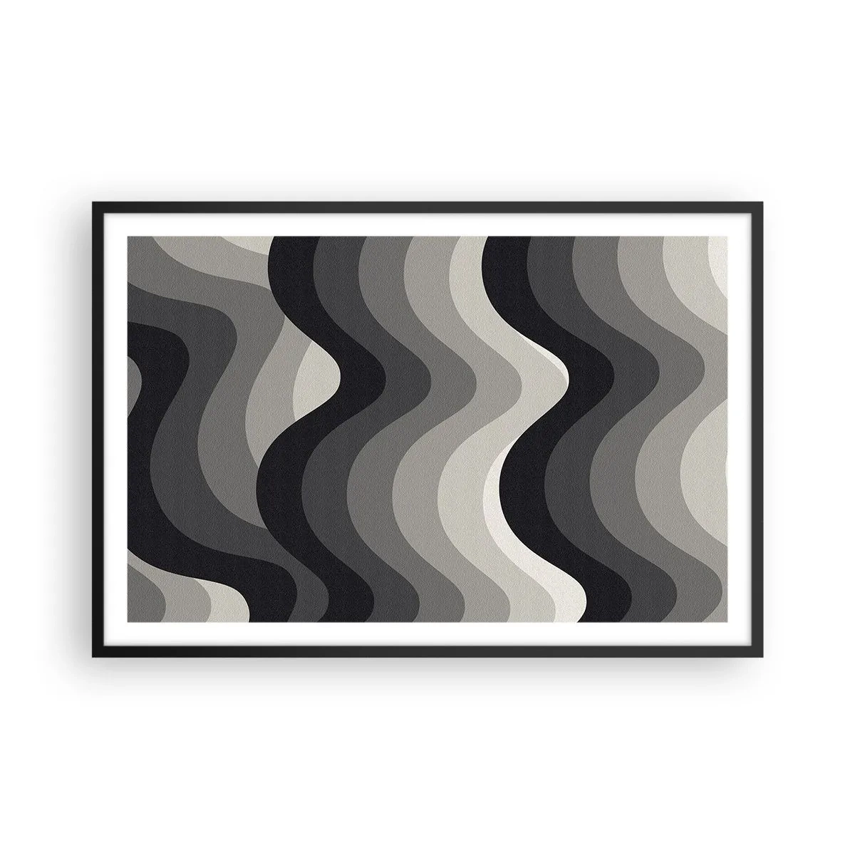 Plakat w czarnej ramie - Fala za falą - 91x61 cm