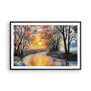 Plakat w czarnej ramie - Jesienne klimaty - 91x61 cm