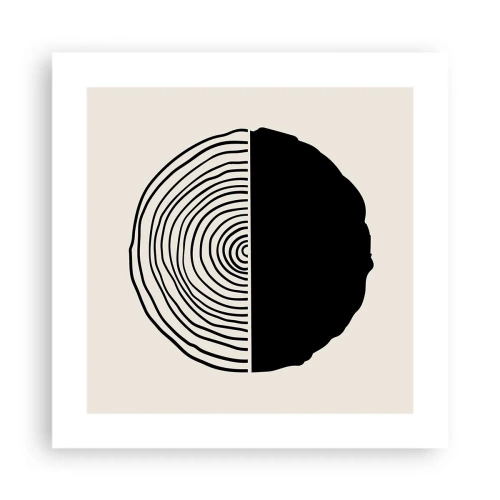 Plakat - Pół na pół - 40x40 cm