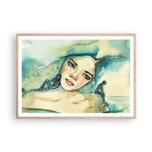 Plakat w ramie jasny dąb - Am I blue? - 100x70 cm