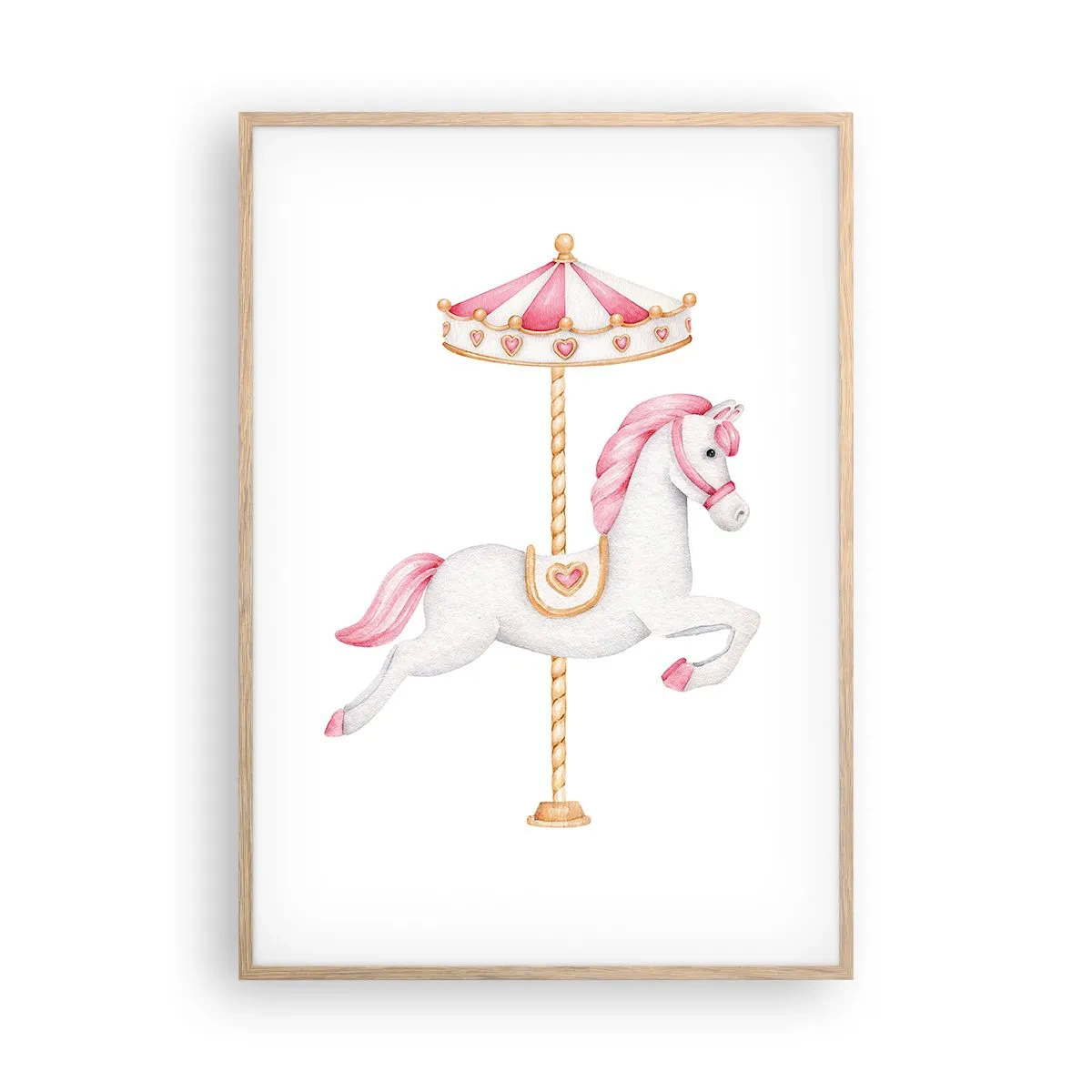 Plakat w ramie jasny dąb - Ruszył z kopyta - 70x100 cm