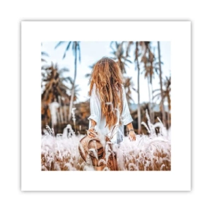 Plakat - Zrodzona z puchu traw - 30x30 cm