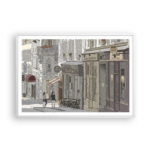 Plakat w białej ramie - Miejskie radości - 100x70 cm