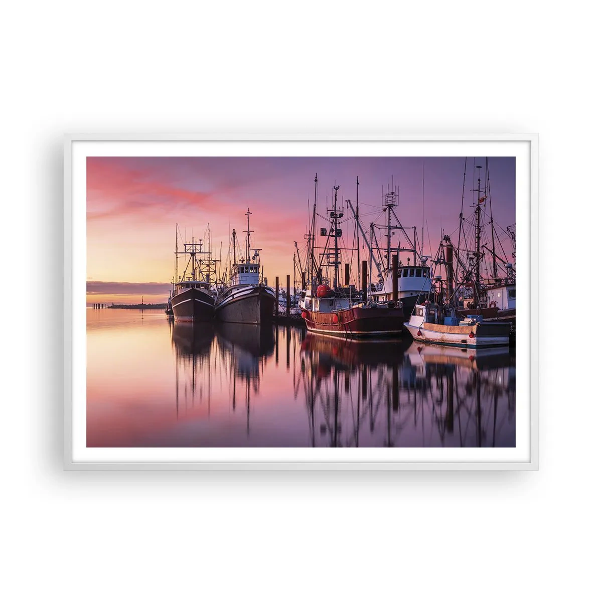 Plakat w białej ramie - Przed kolejnym dniem - 100x70 cm