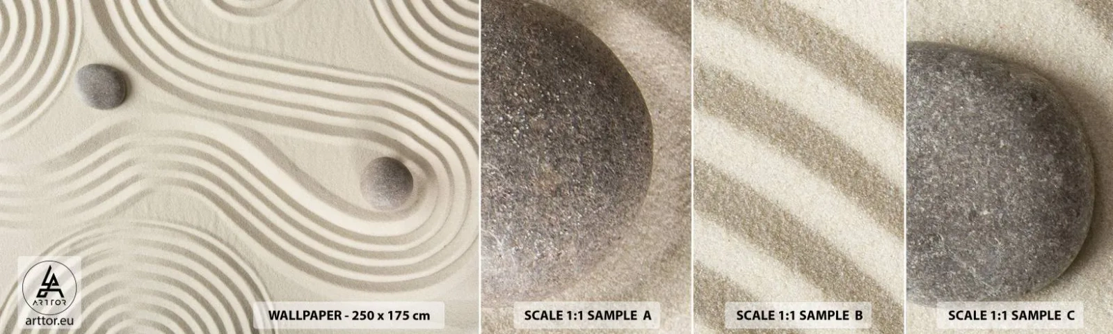 Fototapeta Próbka Samoprzylepna Deluxe Sticker - Dotyk ciepła - Abstrakcja, Sztuka, Piasek - 100x30 cm