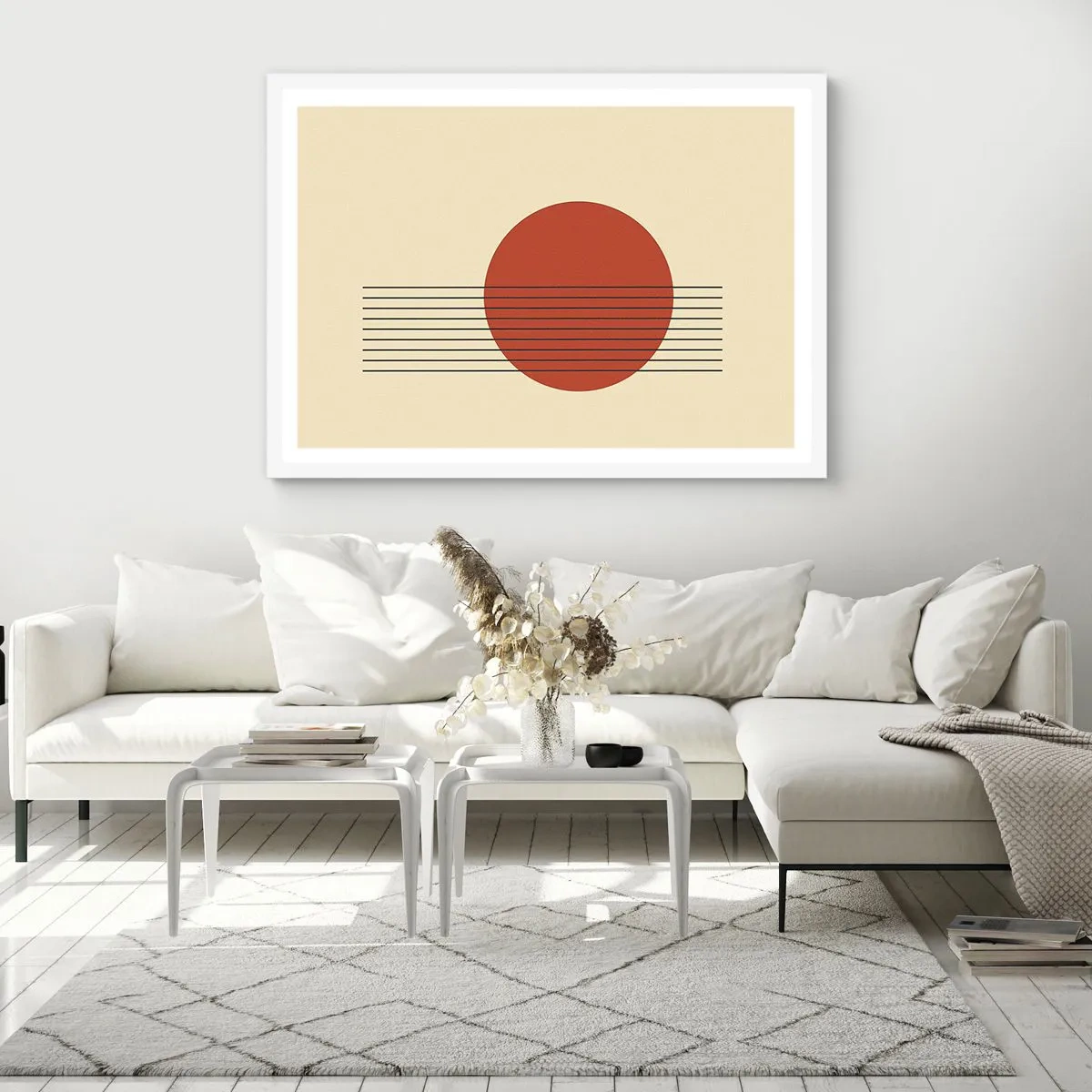 Plakat w białej ramie - W koło i dalej - 70x50 cm