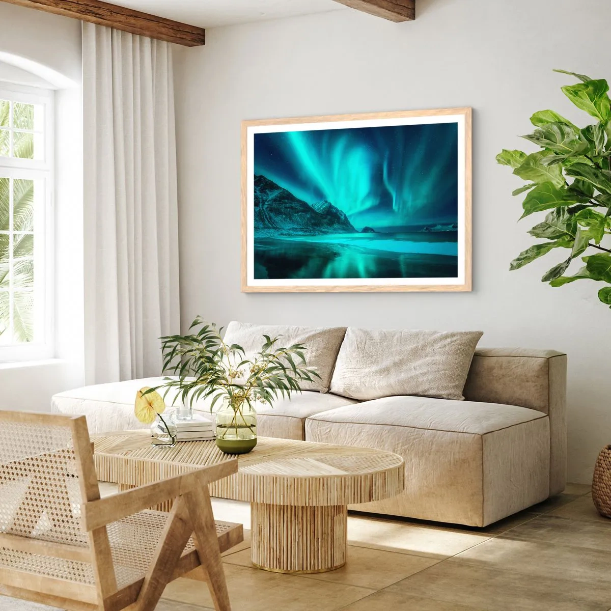 Plakat w ramie jasny dąb - Cuda północy - 100x70 cm