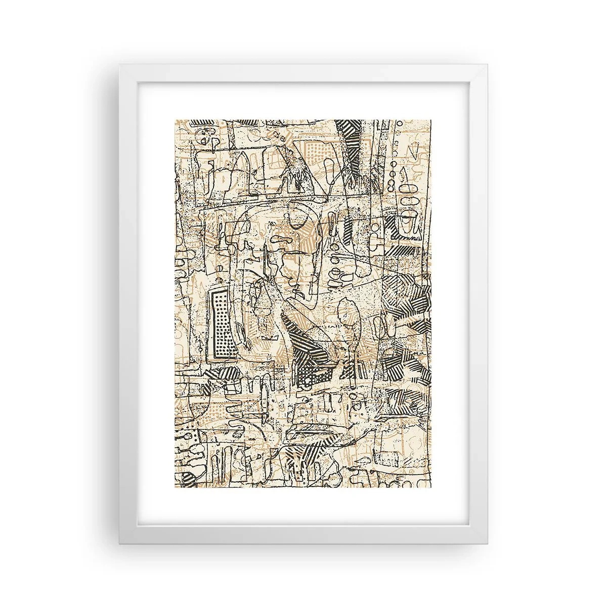 Plakat w białej ramie - Czeka na rozszyfrowanie - 30x40 cm