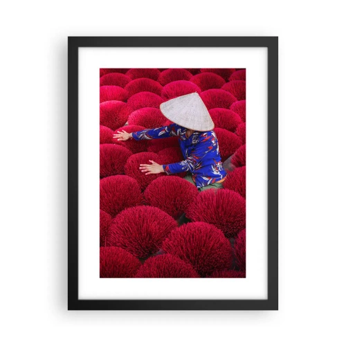 Plakat w czarnej ramie - Na ryżowym polu - 30x40 cm