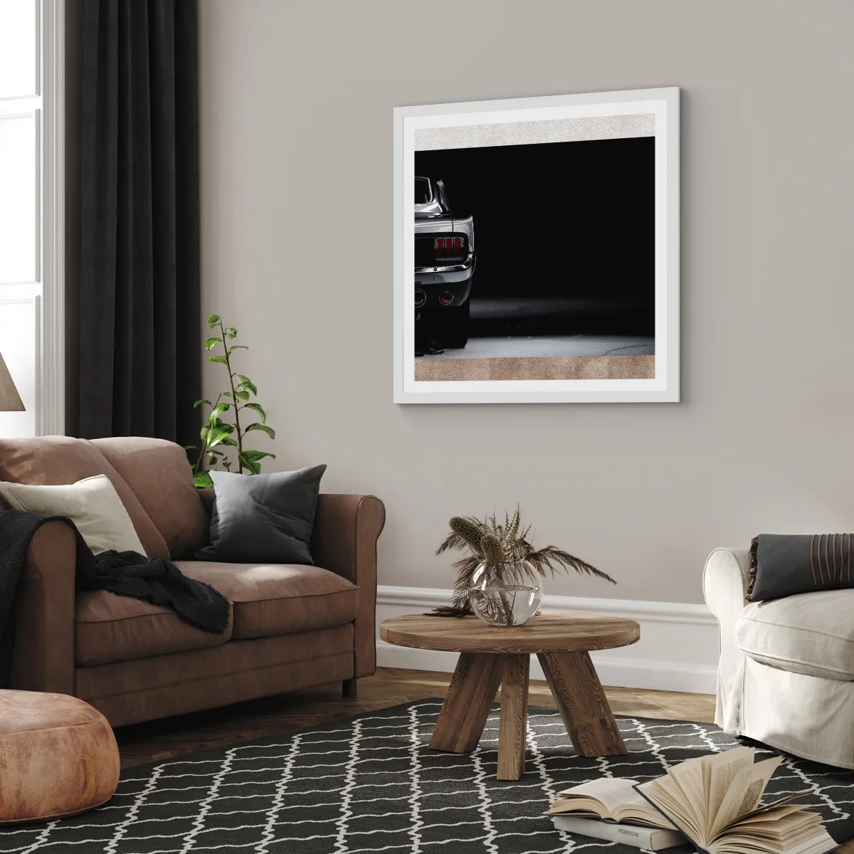 Plakat w białej ramie - Czar klasyki - 40x40 cm