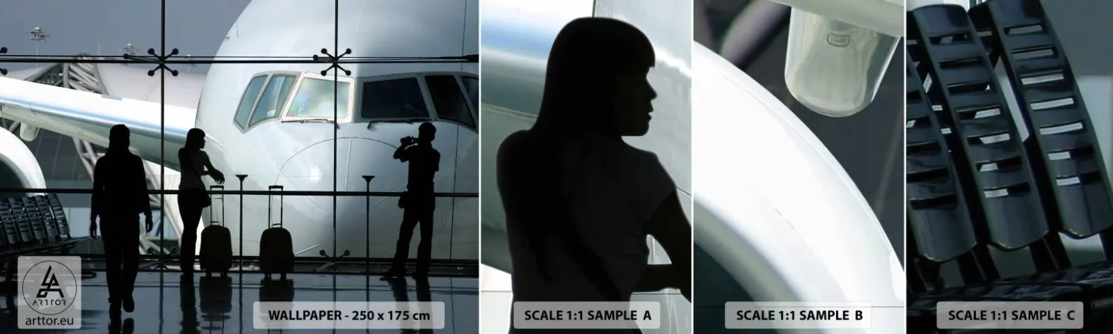 Fototapeta Próbka Standard Eco - Vis a vis na lotnisku - Samolot, Lotnisko, Podróże - 100x30 cm