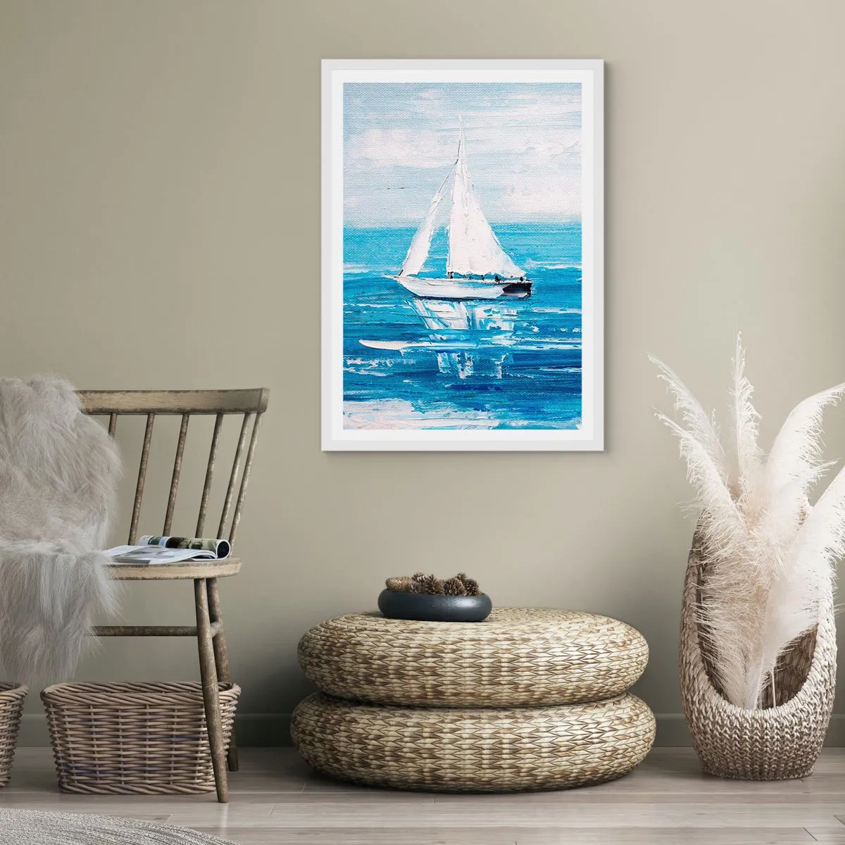 Plakat w białej ramie - Z przyjacielem u boku - 70x100 cm