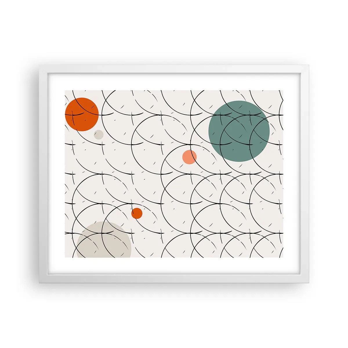 Plakat w białej ramie - W pop-artowym duchu - 50x40 cm