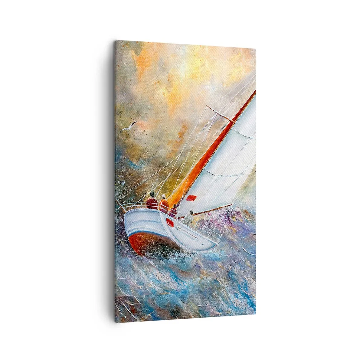 Obraz na płótnie - Biegnące po falach - 45x80 cm