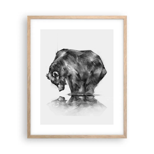 Plakat w ramie jasny dąb - Miło zobaczyć się z kimś bliskim - 40x50 cm