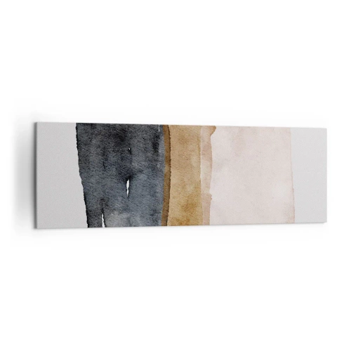 Obraz na płótnie - Minimalistyczna kompozycja trzech prostokątów w ziemistych odcieniach - 160x50cm - Kompozycja barw ziemi - Nowoczesna dekoracja ścienna do salonu i sypialni ARTTOR