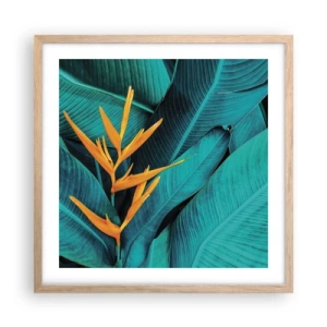 Plakat w ramie jasny dąb - Kwiat Edenu - 50x50 cm