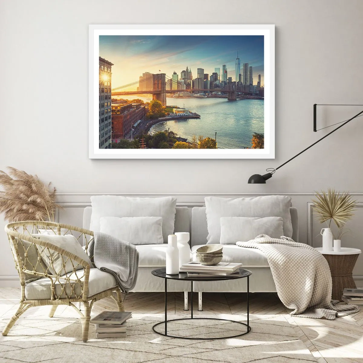 Plakat w białej ramie - Wielkomiejski świt - 40x30 cm