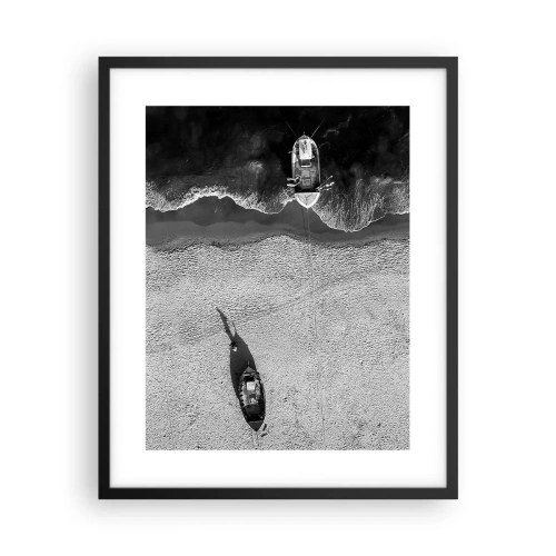 Plakat w czarnej ramie - Jeszcze na brzegu… - 40x50 cm