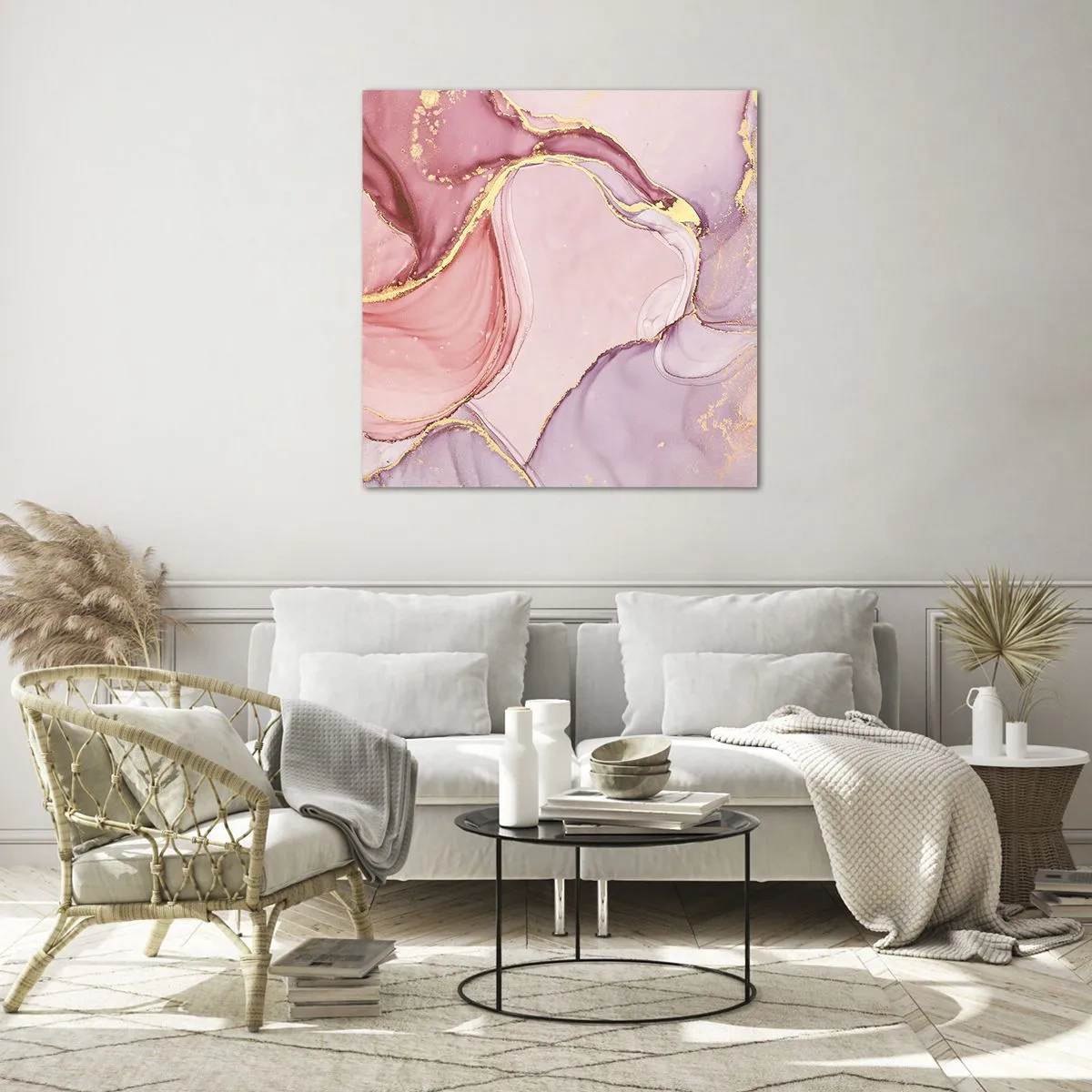 Obraz na szkle - Pieszczota barw - 60x60 cm