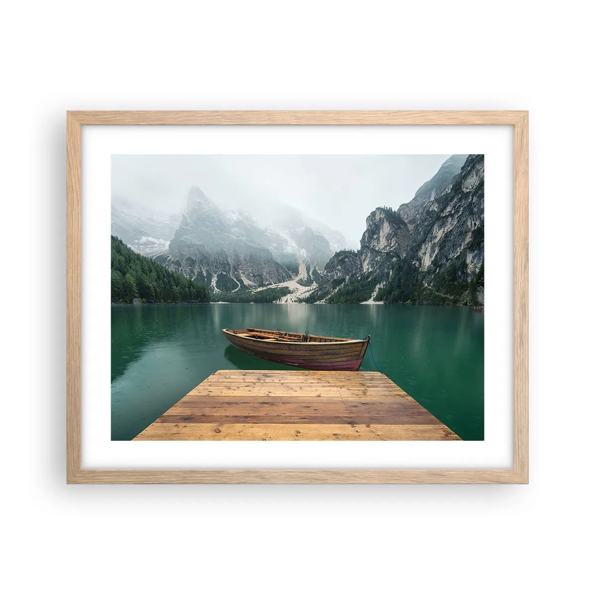 Plakat w ramie jasny dąb - "I dumne opoki czoła" - 50x40 cm