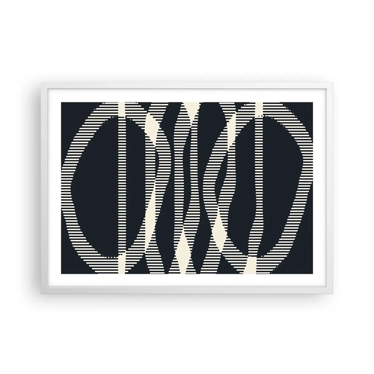 Plakat w białej ramie - Próba przełamania ciemności - 70x50 cm