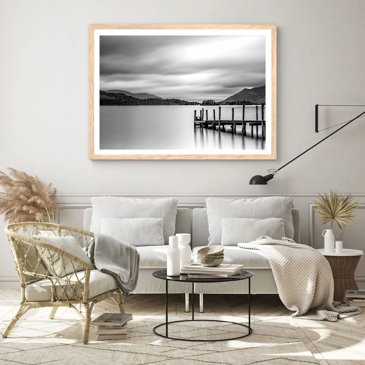 Plakat w ramie jasny dąb - Łagodność i siła - 50x40 cm