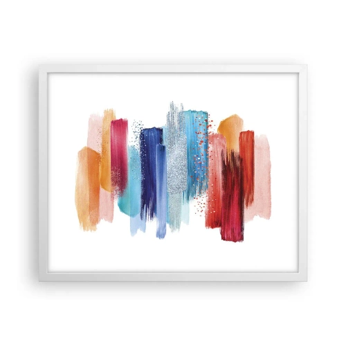 Plakat w białej ramie - W górę i w dół  - 50x40 cm