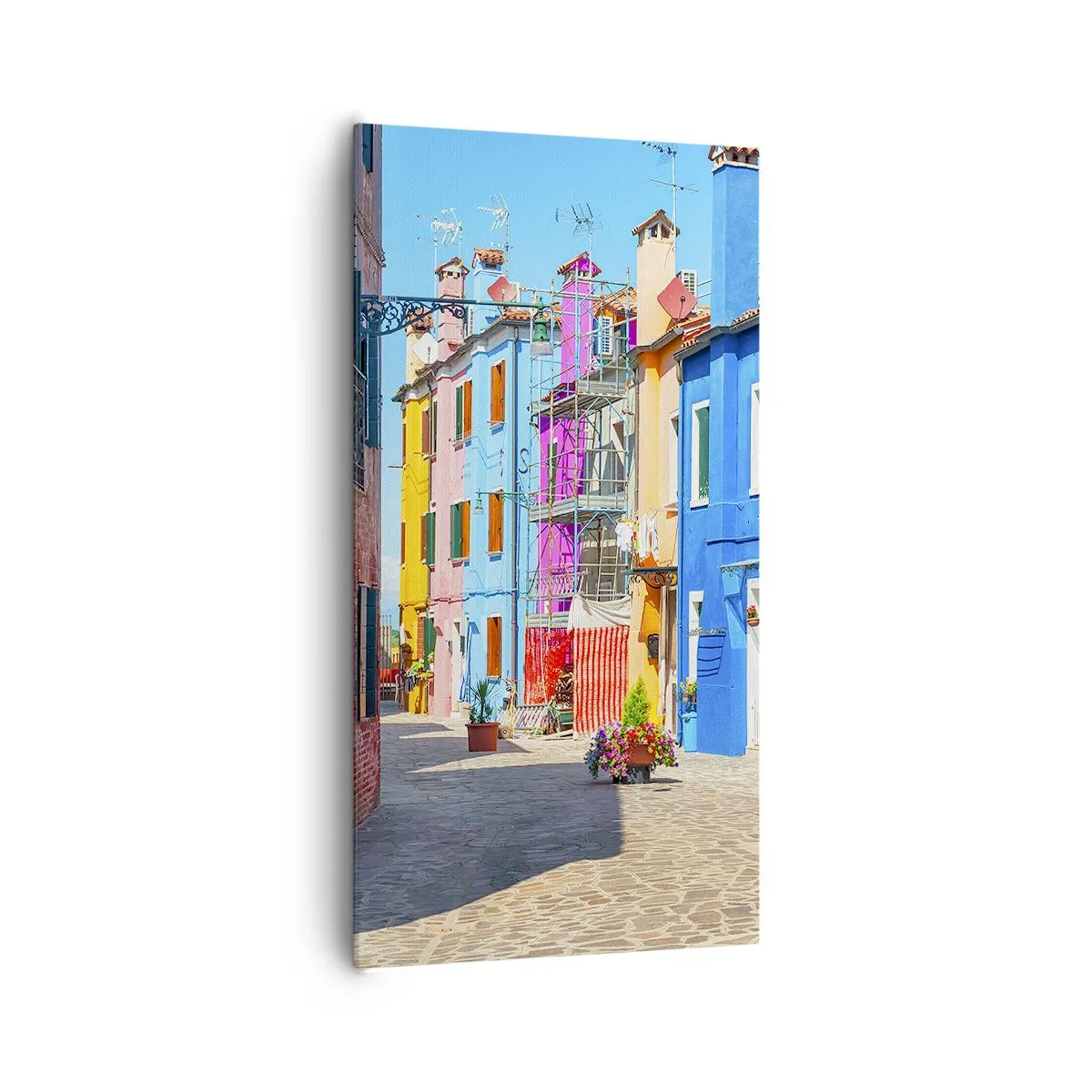 Obraz na płótnie - Miasteczko "Pod papugami" - 65x120 cm