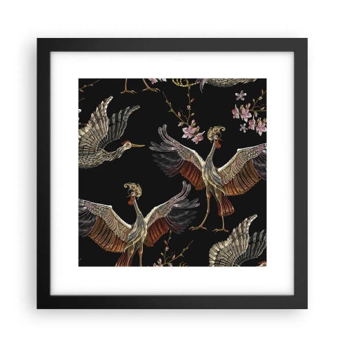 Plakat w czarnej ramie - Baśniowy ptak - 30x30 cm