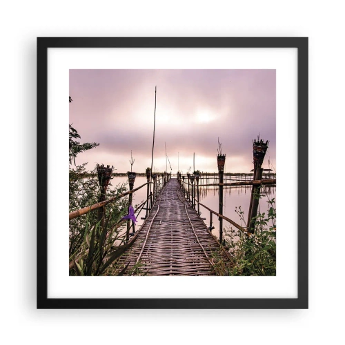 Plakat w czarnej ramie - Spokój i cisza Azji - 40x40 cm