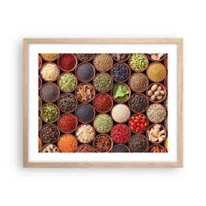 Plakat w ramie jasny dąb - Wszystkie smaki świata - 50x40 cm
